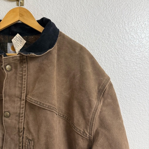 Vintage Carhartt Barn Coat – Brown Duck Canvas, Corduroy Collar, 3XL (CB2582) - Picture 2 of 16